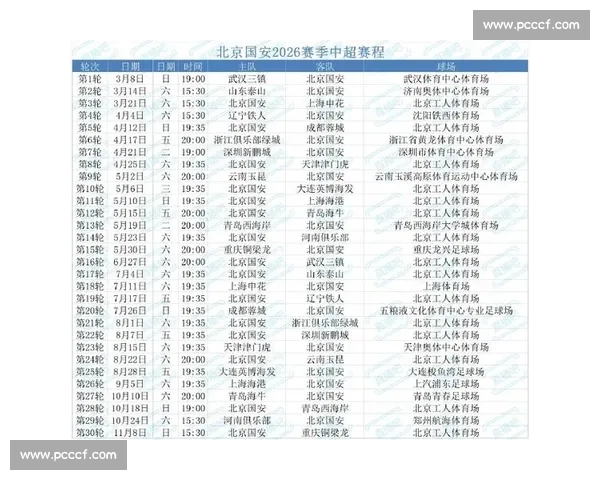 中超今日全面赛程及关键对决全解析